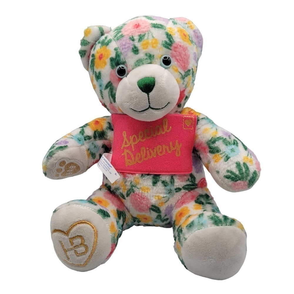 Build A Bear Oh So Lovely Floral Bear Blue Eyes